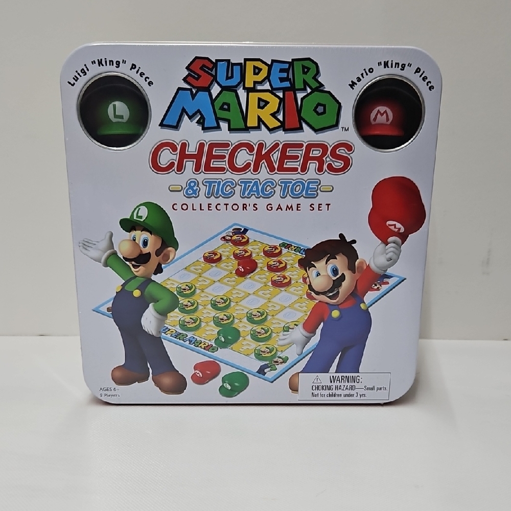Nintendo Super Mario Checkers & Tic Tac Toe Set